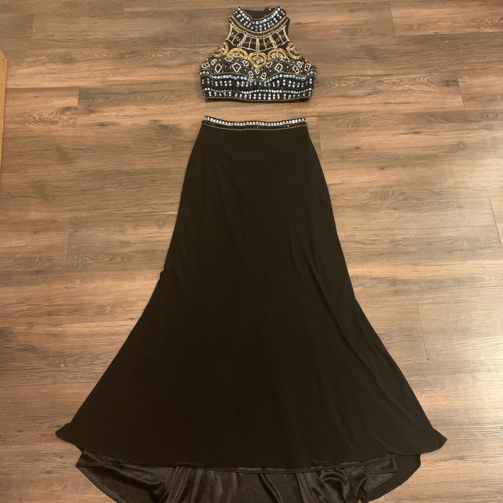 Sherry Hill Two Piece Beaded Dress